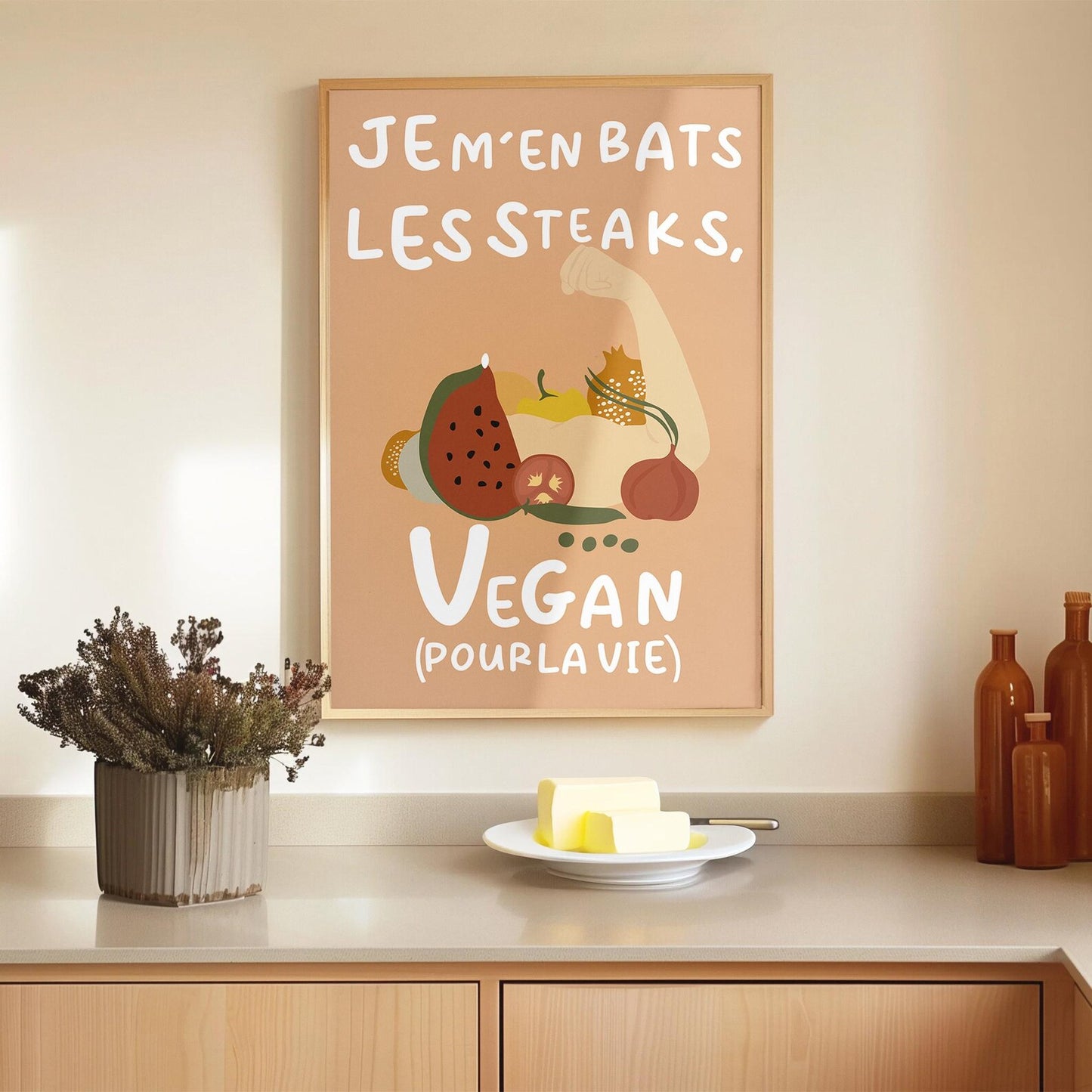 Je m'en bats les steaks, vegan pour la vie - affiche