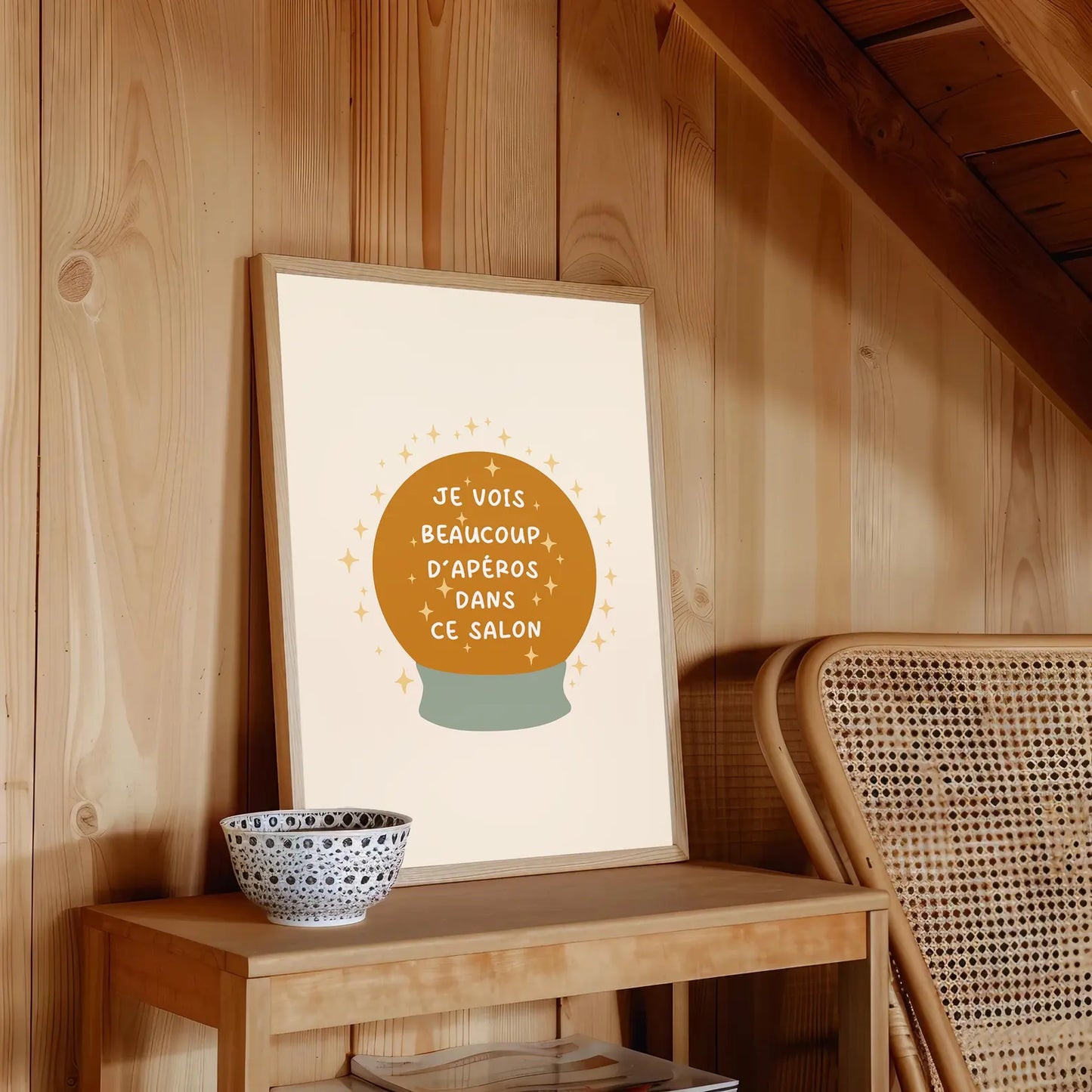 Je vois beaucoup d'apéros dans ce salon - affiche