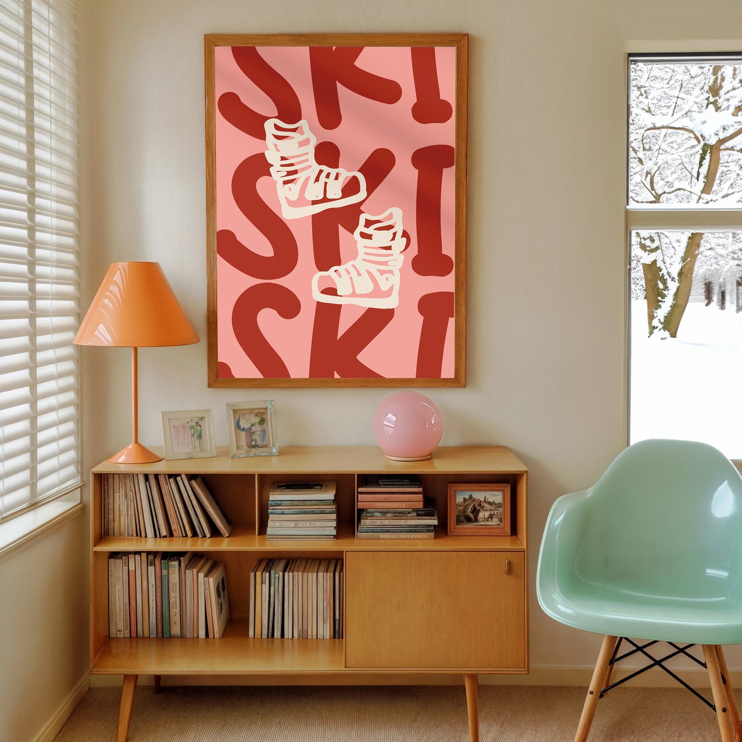 Ski, ski, ski - affiche