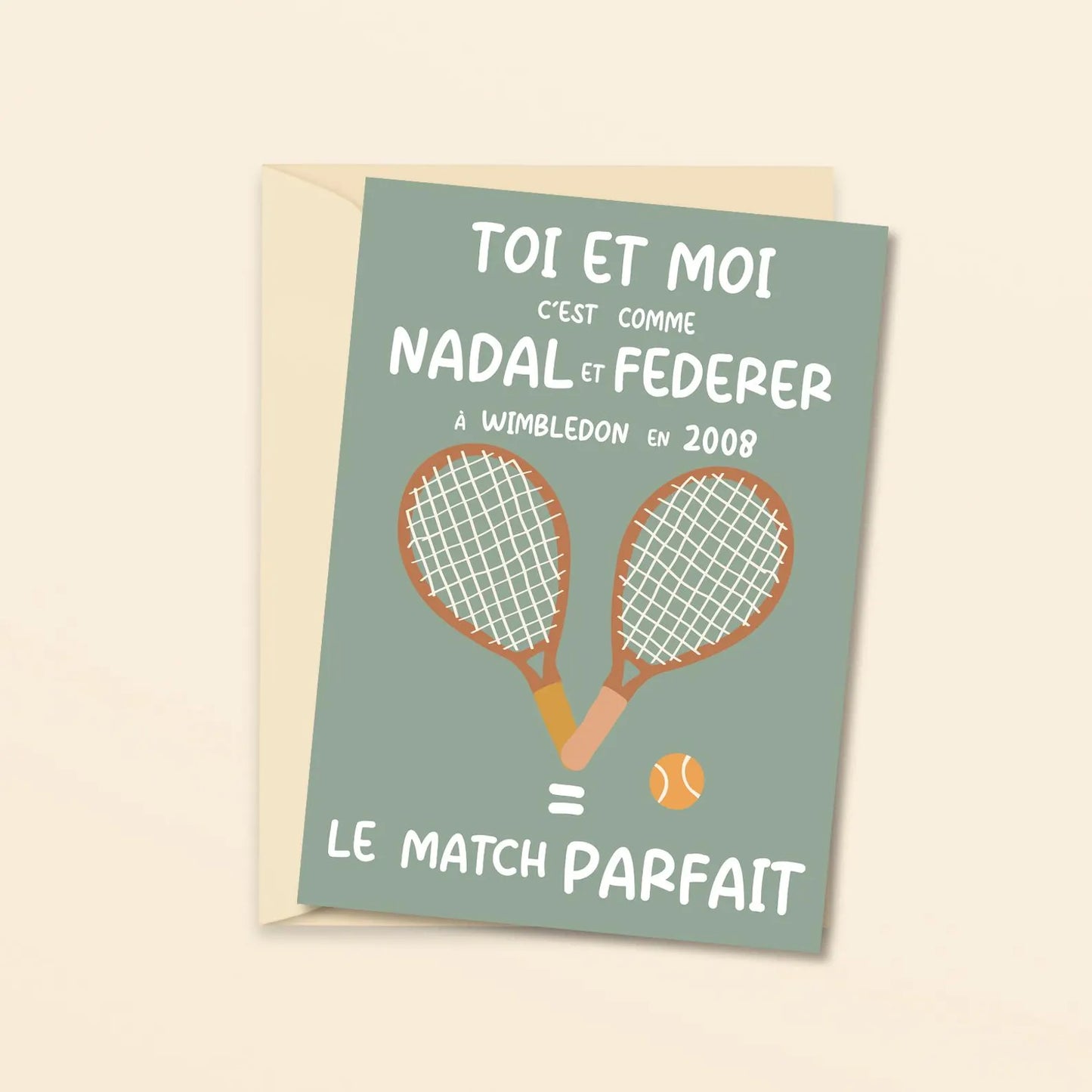 Toi et moi c'est le match parfait - carte de voeux