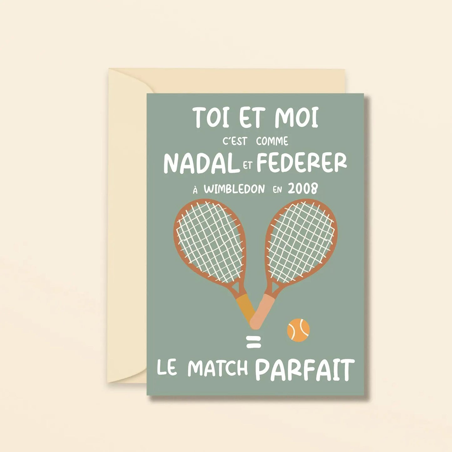 Toi et moi c'est le match parfait - carte de voeux