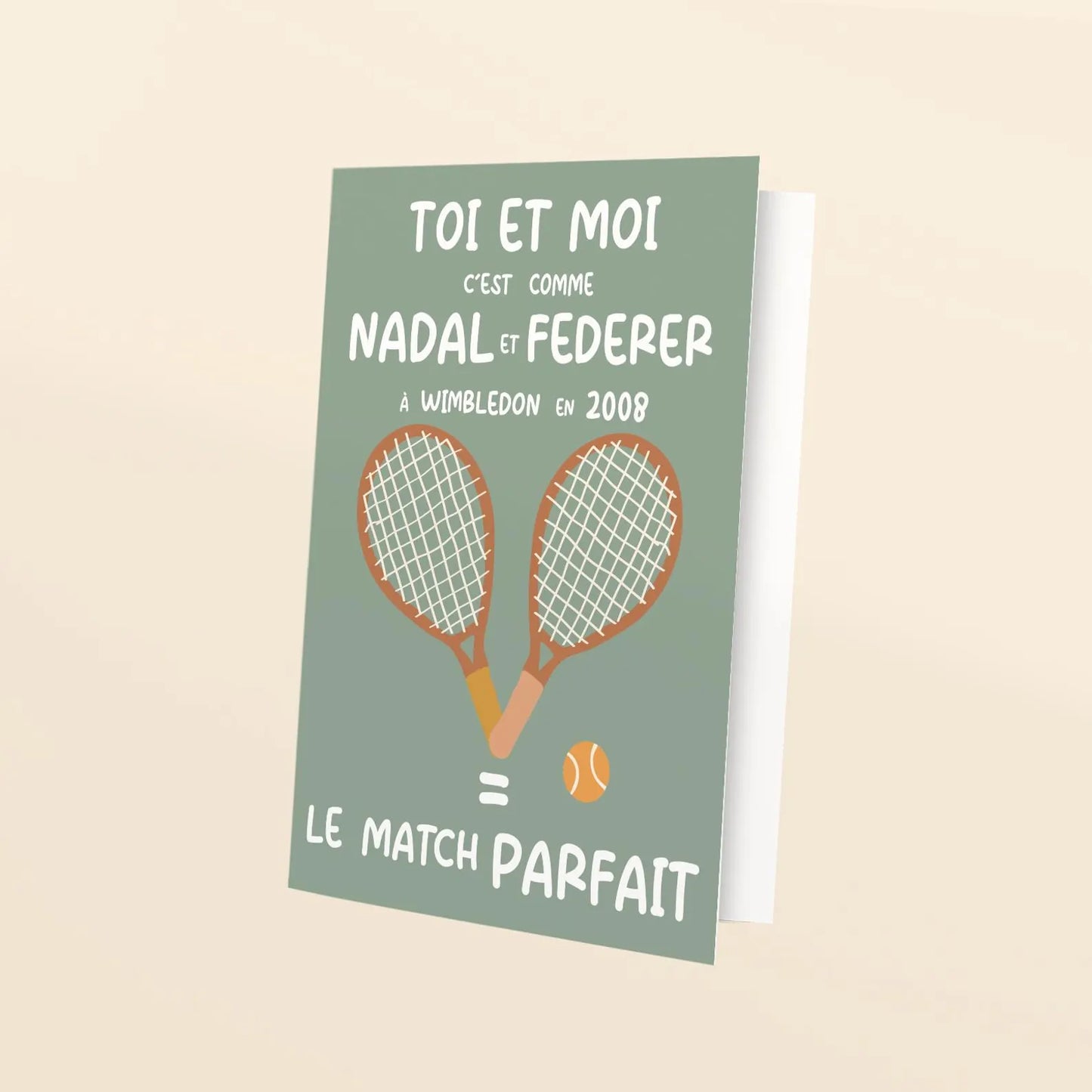 Toi et moi c'est le match parfait - carte de voeux