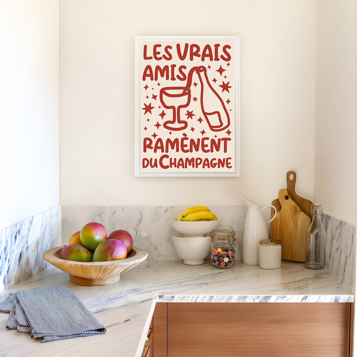 Les vrais amis ramènent du Champagne  - affiche