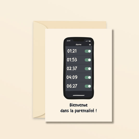 Bienvenue dans la parentalité - carte de voeux