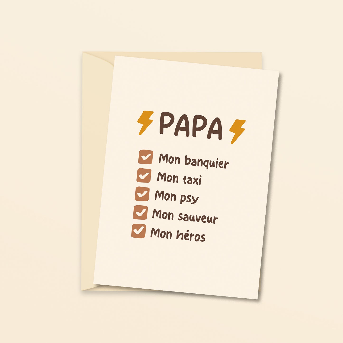 Papa, tu es tout à la fois - carte de voeux