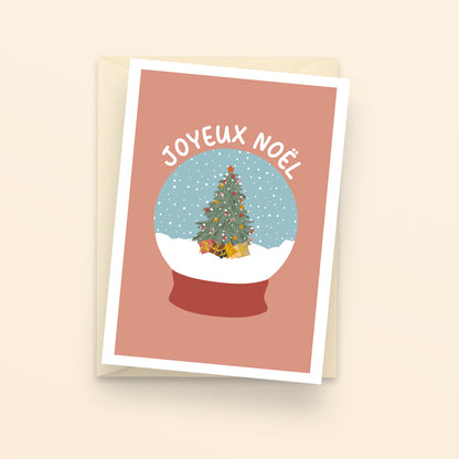Joyeux noël, boule de sapin - carte de voeux