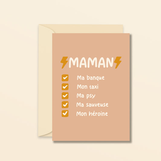 Maman, tu es mon tout - carte de voeux