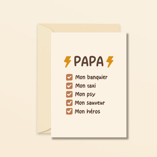 Papa, tu es tout à la fois - carte de voeux