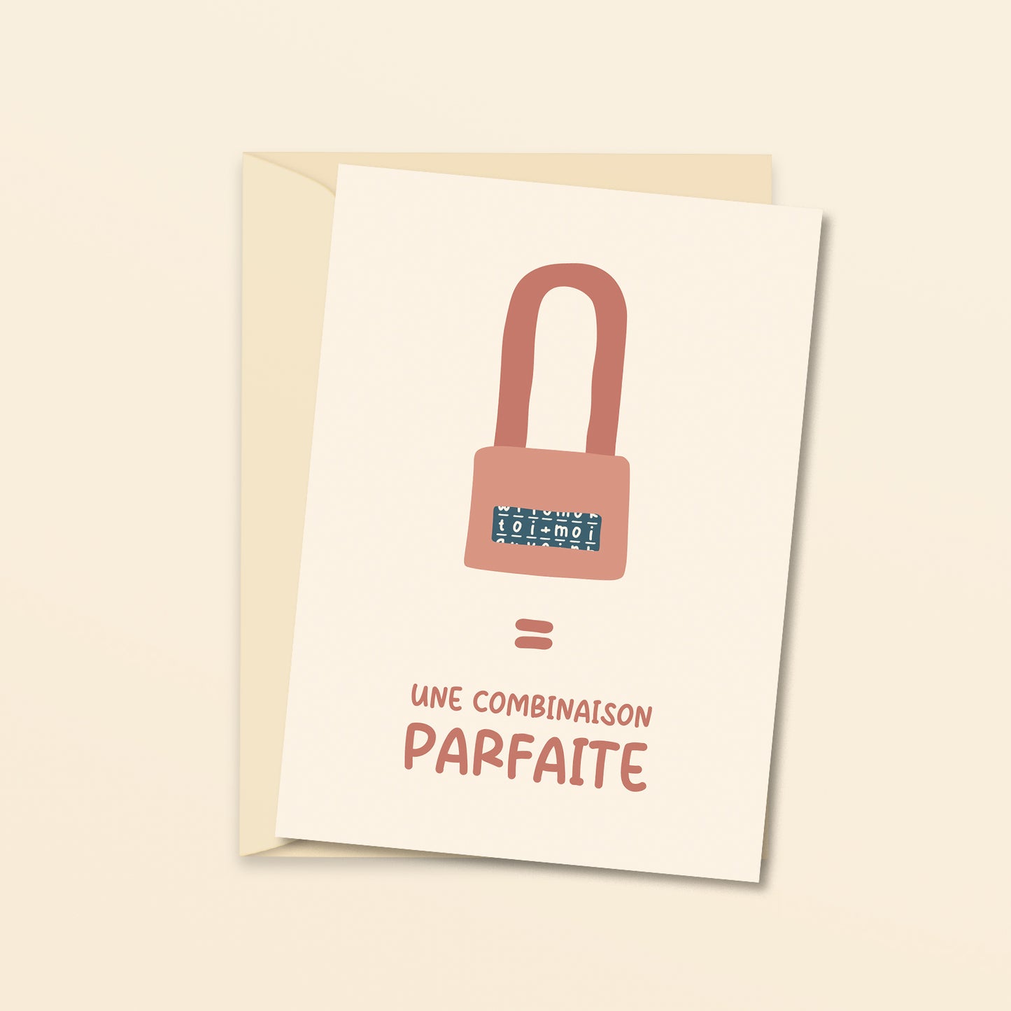 Toi et moi, une combinaison parfaite - carte de voeux