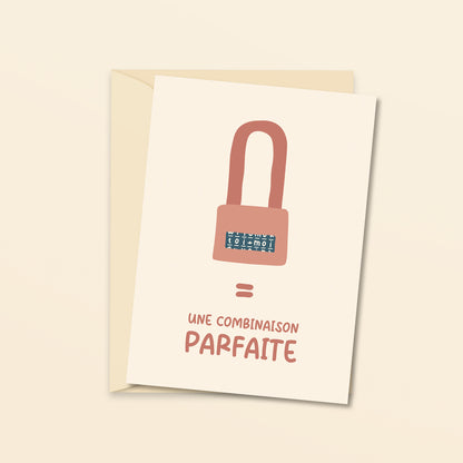 Toi et moi, une combinaison parfaite - carte de voeux