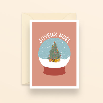 Joyeux noël, boule de sapin - carte de voeux