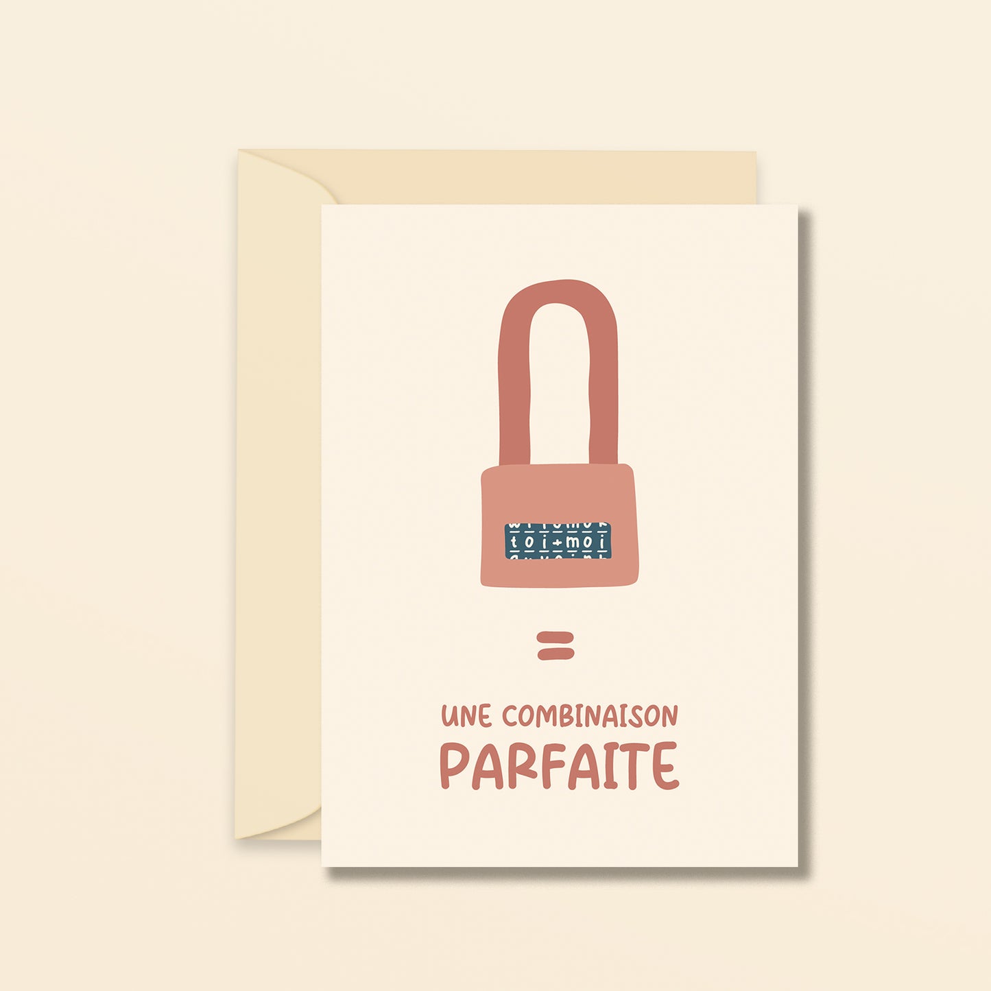 Toi et moi, une combinaison parfaite - carte de voeux