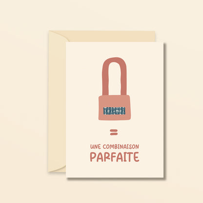 Toi et moi, une combinaison parfaite - carte de voeux